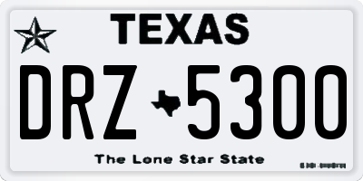 TX license plate DRZ5300