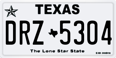 TX license plate DRZ5304