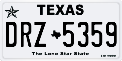 TX license plate DRZ5359