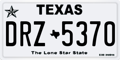 TX license plate DRZ5370