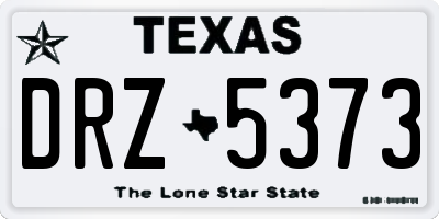 TX license plate DRZ5373