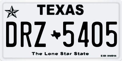 TX license plate DRZ5405