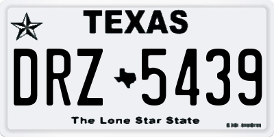 TX license plate DRZ5439