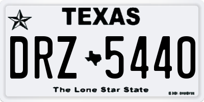 TX license plate DRZ5440