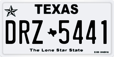 TX license plate DRZ5441