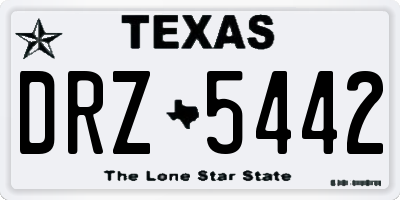 TX license plate DRZ5442