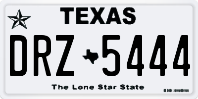 TX license plate DRZ5444