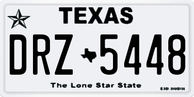 TX license plate DRZ5448