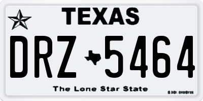 TX license plate DRZ5464
