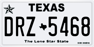 TX license plate DRZ5468