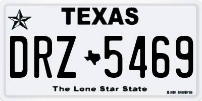 TX license plate DRZ5469