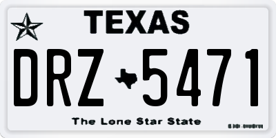 TX license plate DRZ5471