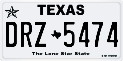 TX license plate DRZ5474