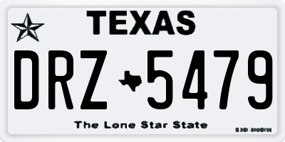 TX license plate DRZ5479
