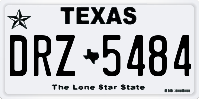 TX license plate DRZ5484