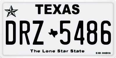 TX license plate DRZ5486