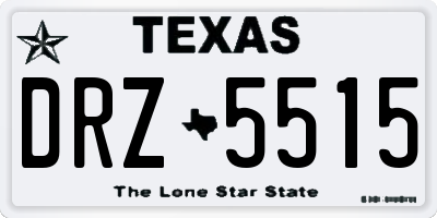 TX license plate DRZ5515