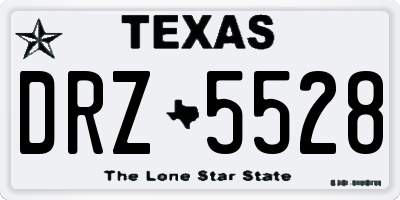 TX license plate DRZ5528