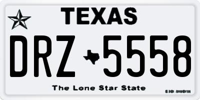 TX license plate DRZ5558