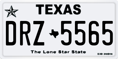 TX license plate DRZ5565