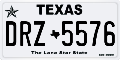 TX license plate DRZ5576