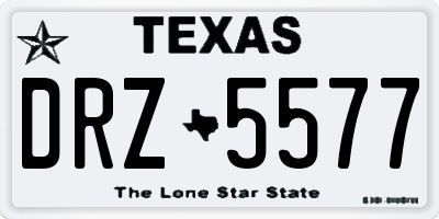 TX license plate DRZ5577