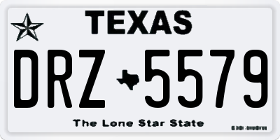 TX license plate DRZ5579