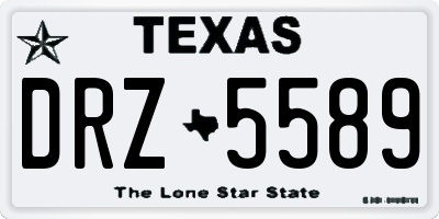 TX license plate DRZ5589