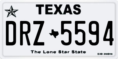 TX license plate DRZ5594