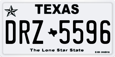 TX license plate DRZ5596