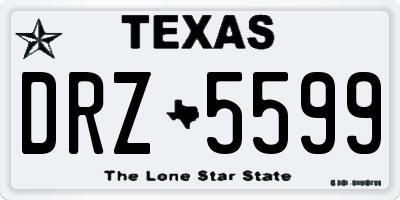 TX license plate DRZ5599