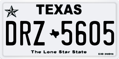 TX license plate DRZ5605