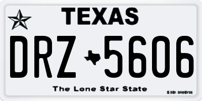 TX license plate DRZ5606