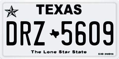 TX license plate DRZ5609