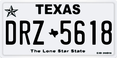 TX license plate DRZ5618