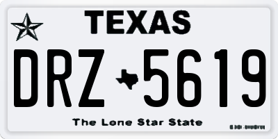 TX license plate DRZ5619