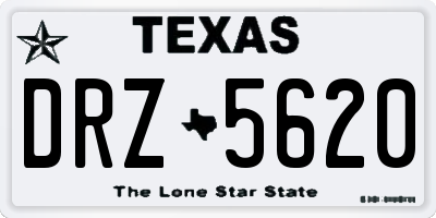 TX license plate DRZ5620
