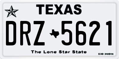 TX license plate DRZ5621