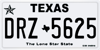 TX license plate DRZ5625
