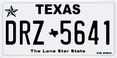 TX license plate DRZ5641