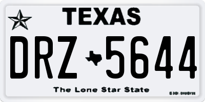 TX license plate DRZ5644