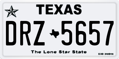 TX license plate DRZ5657