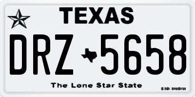 TX license plate DRZ5658