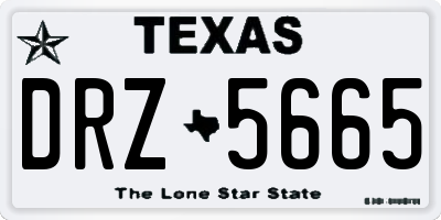 TX license plate DRZ5665