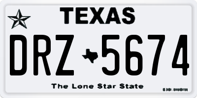 TX license plate DRZ5674