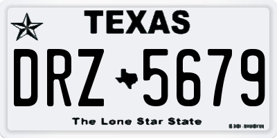 TX license plate DRZ5679