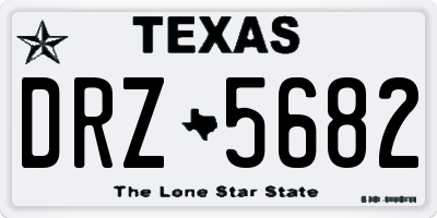 TX license plate DRZ5682