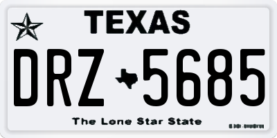 TX license plate DRZ5685