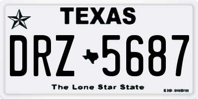 TX license plate DRZ5687