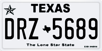 TX license plate DRZ5689